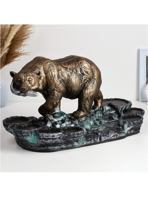 Подставка для бутылки «Медведь», 45×23×25 см, цветная