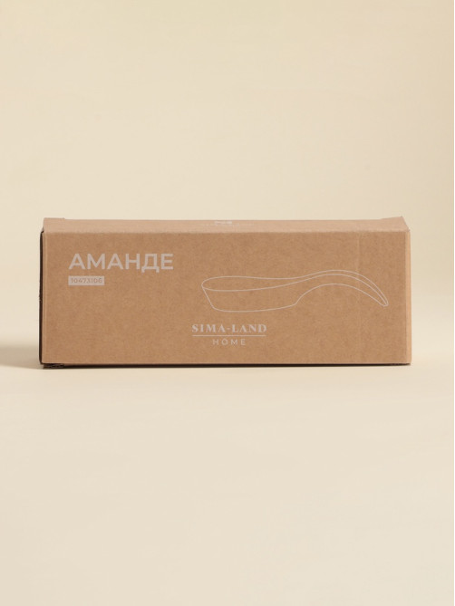 Подставка под ложку SL Home «Аманде», 20.7×7.3×4 см, фарфор, белая
