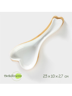 Подставка под ложку BellaTenero, 23×10×2.7 см, фарфор