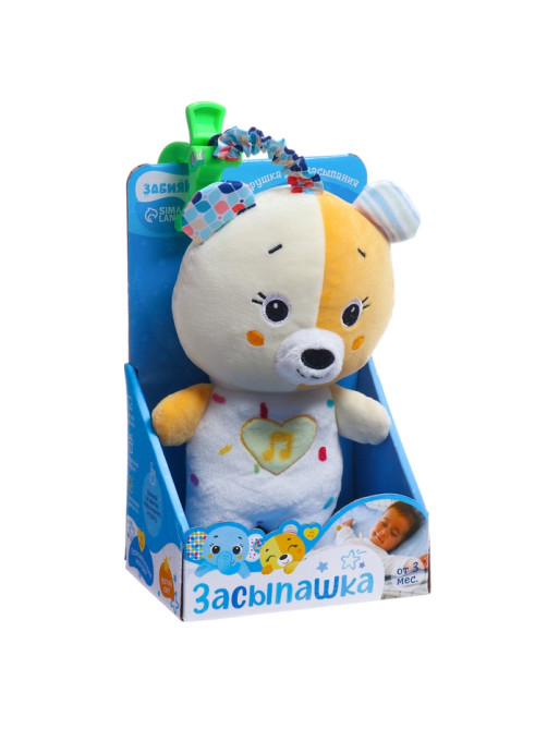 Музыкальная игрушка для сна ZABIAKA «Засыпашка: Мишка», звуковые и световые эффекты, с подвесом