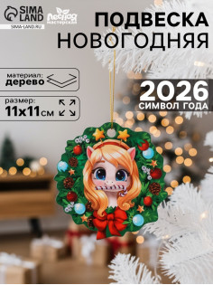 Подвеска новогодняя деревянная Лесная мастерская «Лошадка»