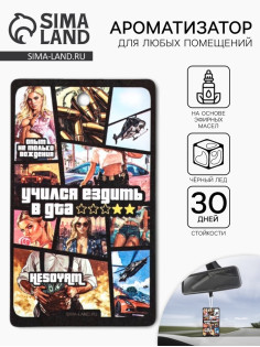 Ароматизатор в машину «Игра», аромат черный лед
