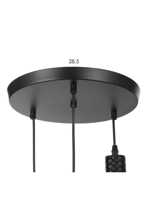 Светильник «Скин» 3хЕ27 40 Вт черный 30×30×16-60 см