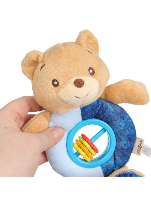 Игрушка-погремушка мягкая M&B «Мишка», от 3 мес.
