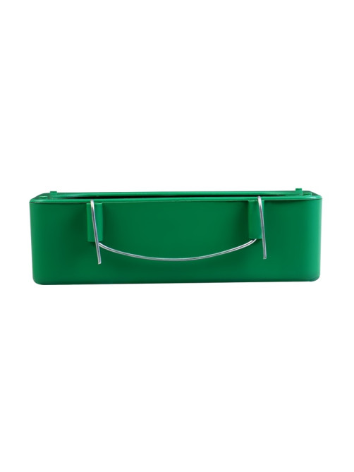 Навесная кормушка - поилка, 14.5×6×4 см, лотковая, пластик, Greengo