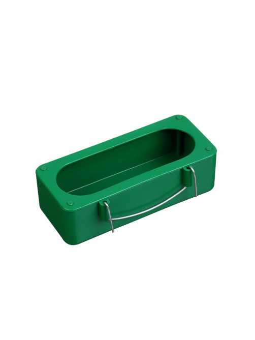 Навесная кормушка - поилка, 14.5×6×4 см, лотковая, пластик, Greengo