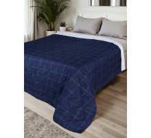 Покрывало евро макси LoveLife Cage: dark blue, 240×210±5 см, микрофайбер