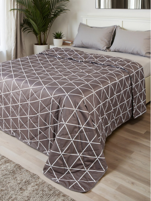 Покрывало евро LoveLife Grid, 200×210±5 см, новосатин