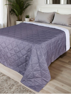 Покрывало евро макси LoveLife Cage: grey, 240×210±5 см, микрофайбер