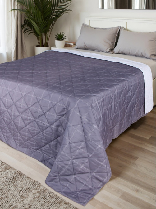 Покрывало евро макси LoveLife Cage: grey, 240×210±5 см, микрофайбер