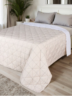 Покрывало евро макси LoveLife Cage: beige, 240×210±5 см, микрофайбер
