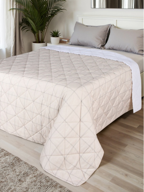 Покрывало евро макси LoveLife Cage: beige, 240×210±5 см, микрофайбер