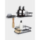 Полки для ванной Stölz, 2 шт., мыльница, чёрные