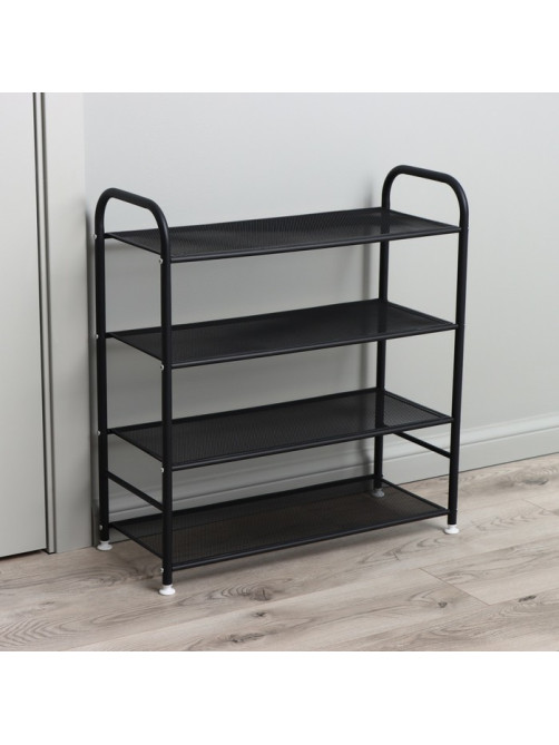 Обувница металлическая LaDо́m, 4 яруса, 60×27×64 см, чёрная
