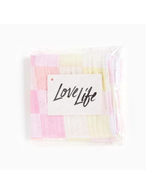 Полотенце LoveLife «Клеточки», 26×50 см, хлопок 100%, розовое