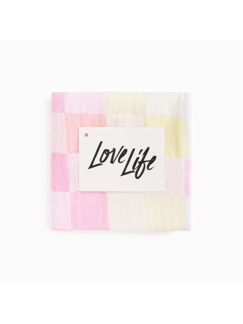 Полотенце LoveLife «Клеточки», 26×50 см, хлопок 100%, розовое