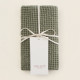 Полотенце вафельное SL HOME: Linen «Олива», 60×140 см, оливковое