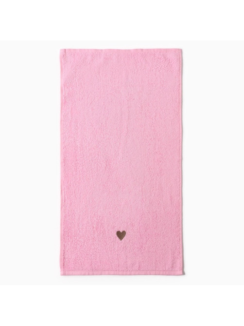 Полотенца махровые «Этель» LOVE, 3 шт., 30×60 см, хлопок 100%, розовые