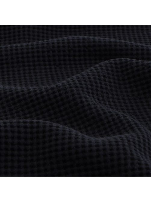 Полотенце вафельное SL HOME: Linen «Дарк Маре», 60×140 см, чёрное