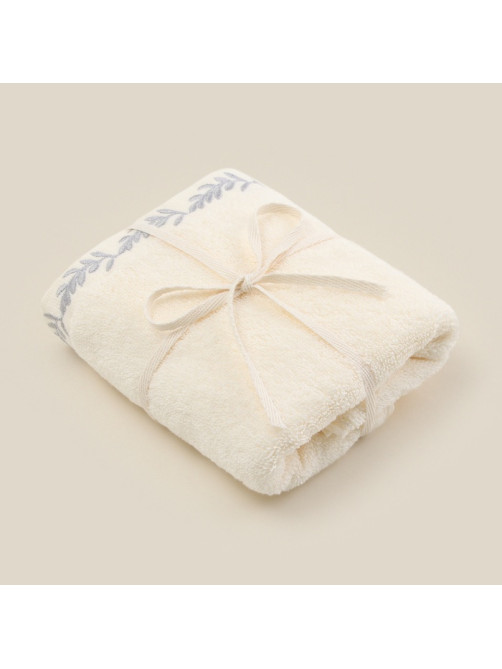 Полотенце махровое SL HOME: Floral «Айвори» 30×60 см, хлопок 100%, бежевое