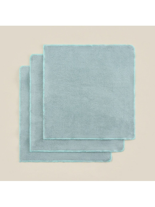 Салфетки махровые SL HOME: Frame «Аззура», 30×30 см - 3 шт., хлопок 100%, бирюзовые