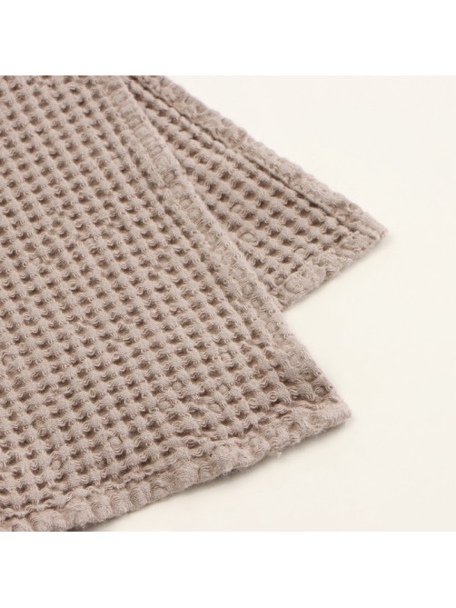 Полотенце вафельное SL HOME: Linen «Саббиа», 60×140 см, бежевое