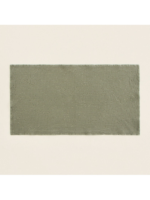Полотенце вафельное SL HOME: Linen «Олива», 60×140 см, оливковое