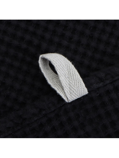 Полотенце вафельное SL HOME: Linen «Дарк Маре», 60×140 см, чёрное