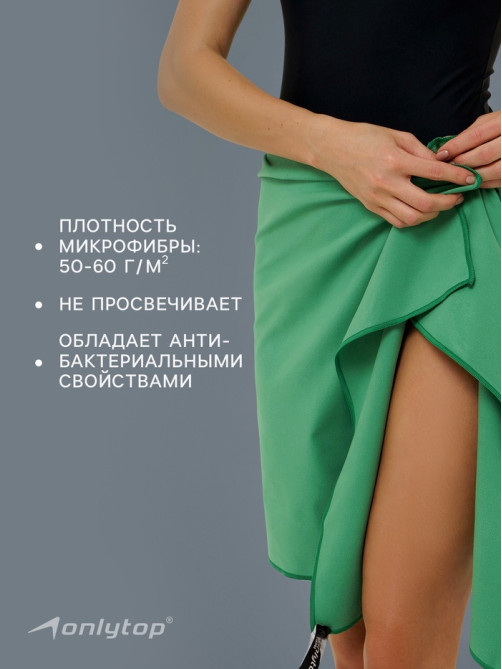 Полотенце из микрофибры ONLYTOP, 76×152 см, зелёное