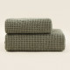 Полотенце вафельное SL HOME: Linen «Олива», 60×140 см, оливковое