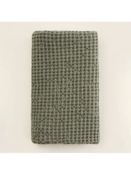 Полотенце вафельное SL HOME: Linen «Олива», 40×70 см, оливковое
