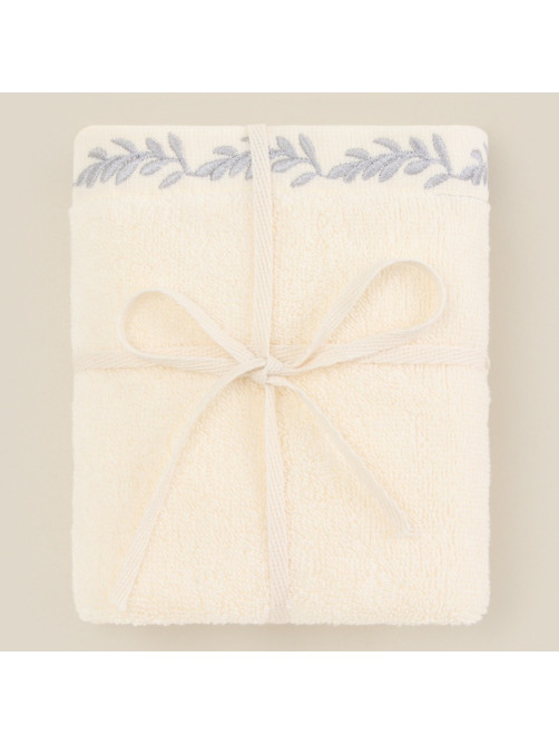 Полотенце махровое SL HOME: Floral «Айвори» 50×90 см, хлопок 100%, бежевое
