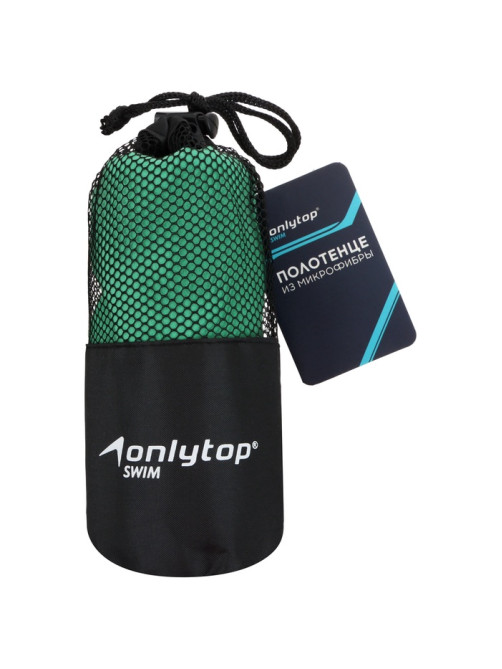 Полотенце из микрофибры ONLYTOP, 76×152 см, зелёное