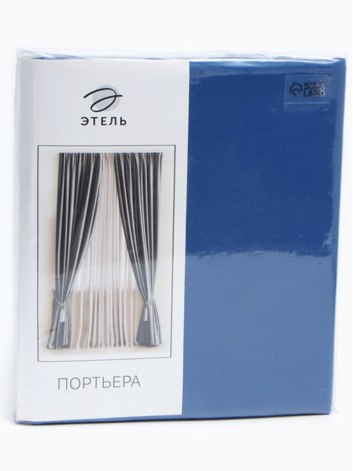 Штора блэкаут портьерная «Этель», 250×265 см, синяя