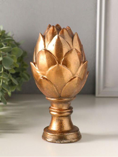 Фигурка гипс «Артишок», 16×8×8 см, бронза винтаж