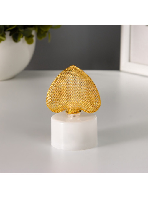 Фигурка световая RISALUX «Сердце», LED-ночник, 0.3 Вт, 3.5×4×6.5 см