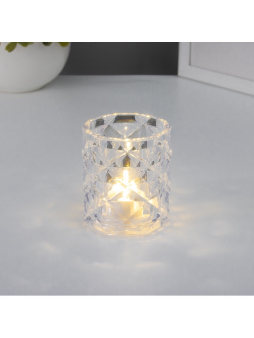 Фигурка световая RISALUX «Хрустальный бокал», LED-ночник, 0.3 Вт, 4.9×4.9×5.5 см
