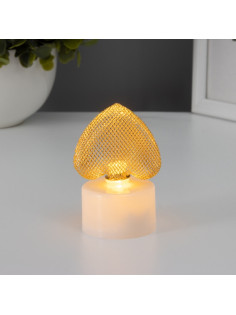 Фигурка световая RISALUX «Сердце», LED-ночник, 0.3 Вт, 3.5×4×6.5 см