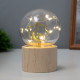Фигурка световая RISALUX «Полумесяц», LED-ночник, 3×AG10, шар-8 см, 6.5×6.5×11.5 см