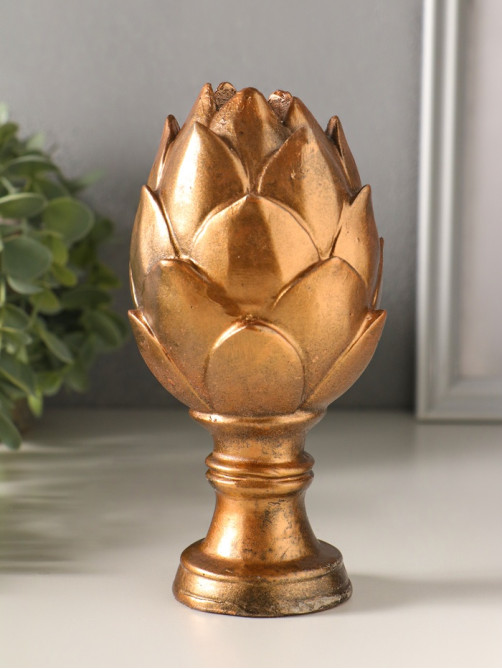 Фигурка гипс «Артишок», 16×8×8 см, бронза винтаж