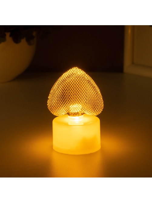 Фигурка световая RISALUX «Сердце», LED-ночник, 0.3 Вт, 3.5×4×6.5 см
