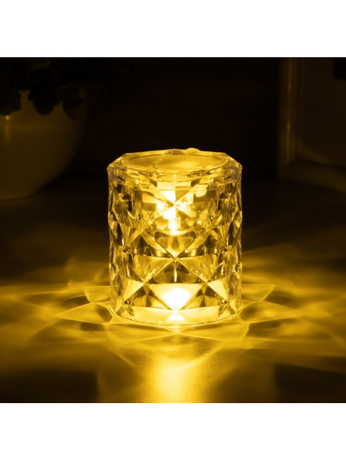 Фигурка световая RISALUX «Хрустальный бокал», LED-ночник, 0.3 Вт, 4.9×4.9×5.5 см
