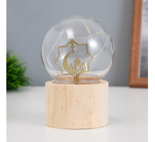 Фигурка световая RISALUX «Полумесяц», LED-ночник, 3×AG10, шар-8 см, 6.5×6.5×11.5 см