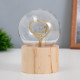 Фигурка световая RISALUX «Сердце», LED-ночник, 3×AG10, шар-8 см, 6.5×6.5×11.5 см
