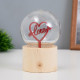 Фигурка световая RISALUX «Влюбленное сердце», LED-ночник, 3×AG10, шар-8 см, 6.5×6.5×11.5 см