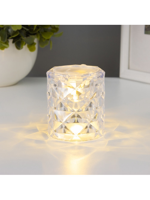 Фигурка световая RISALUX «Хрустальный бокал», LED-ночник, 0.3 Вт, 4.9×4.9×5.5 см