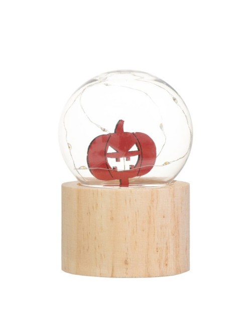 Фигурка световая RISALUX «Тыква», LED-ночник, 3×AG10, шар-8 см, 6.5×6.5×11.5 см