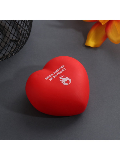 Фигурка световая RISALUX «Сердце. Наша любовь», LED-ночник, 2хLR44, 7×7×3.5 см