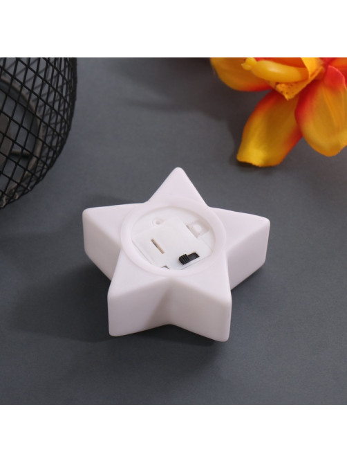 Фигурка световая RISALUX «Звезда. Смайл», LED-ночник, 3xLR1130, 7×7×2.5 см
