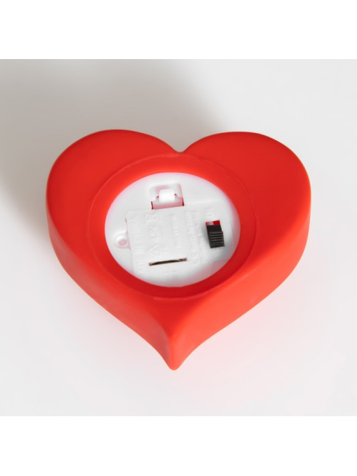 Фигурка световая RISALUX «Большое сердце», 2 Вт, LED-ночник, красный, 3.5×6.5×6 см